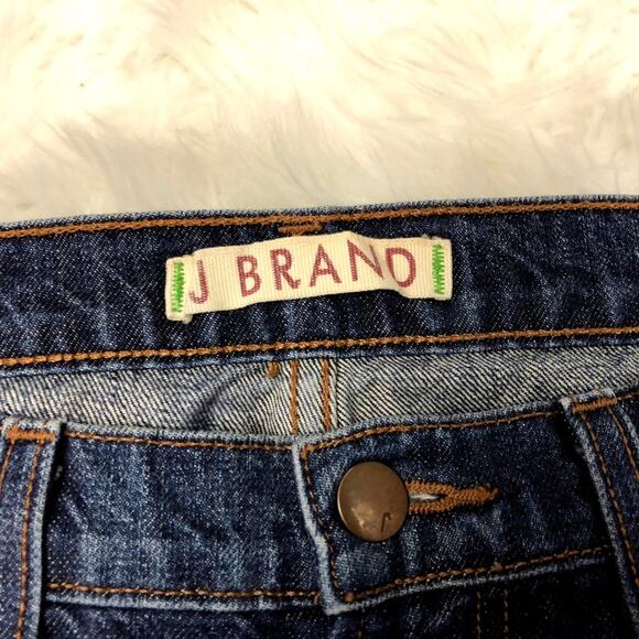 J Brand 25 Womens Medium Wash Distressed Cuffed Boyfriend Denim Jeans - Picture 4 of 6